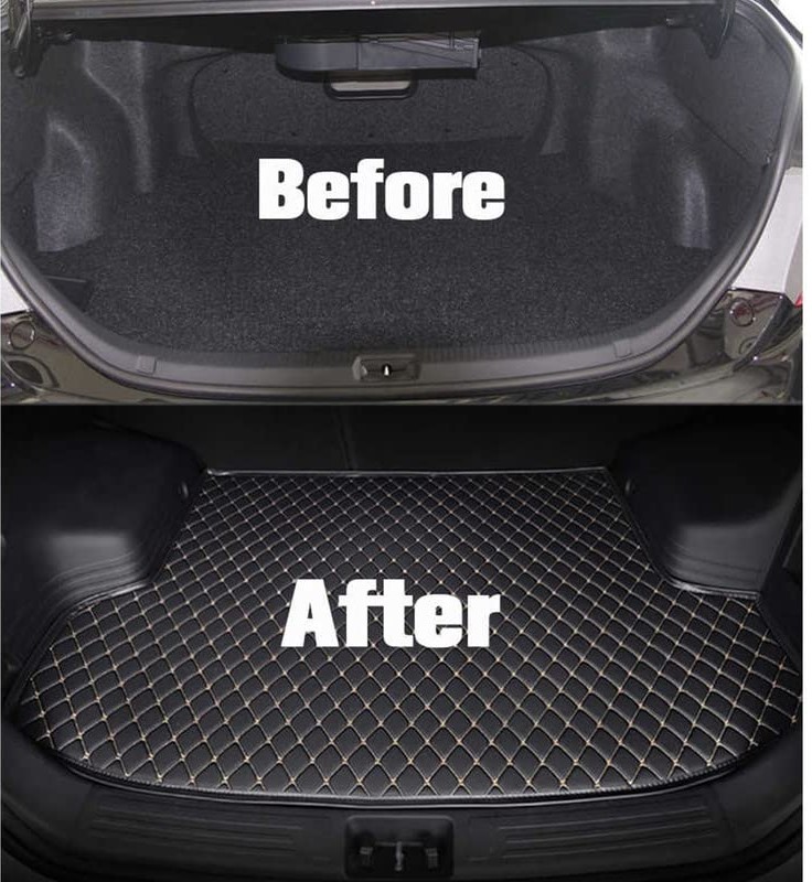 7D Car Trunk/Boot/Dicky PU Leatherette Mat for Cruze  - Black